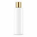 100ML White PET Cylindrical Bottle with Gold Cap