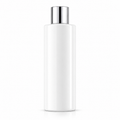 100ML White PET Cylindrical Bottle with Silver Cap