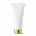 200ML White Glossy Lotion Bottle with Gold Screw Cap