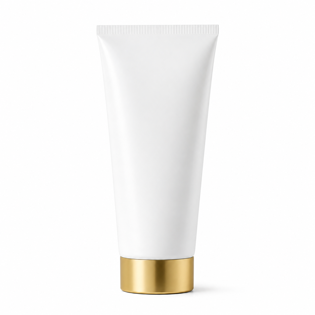 200ML White Glossy Lotion Bottle with Gold Screw Cap