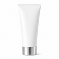 200ML White Glossy Lotion Bottle with Silver Screw Cap