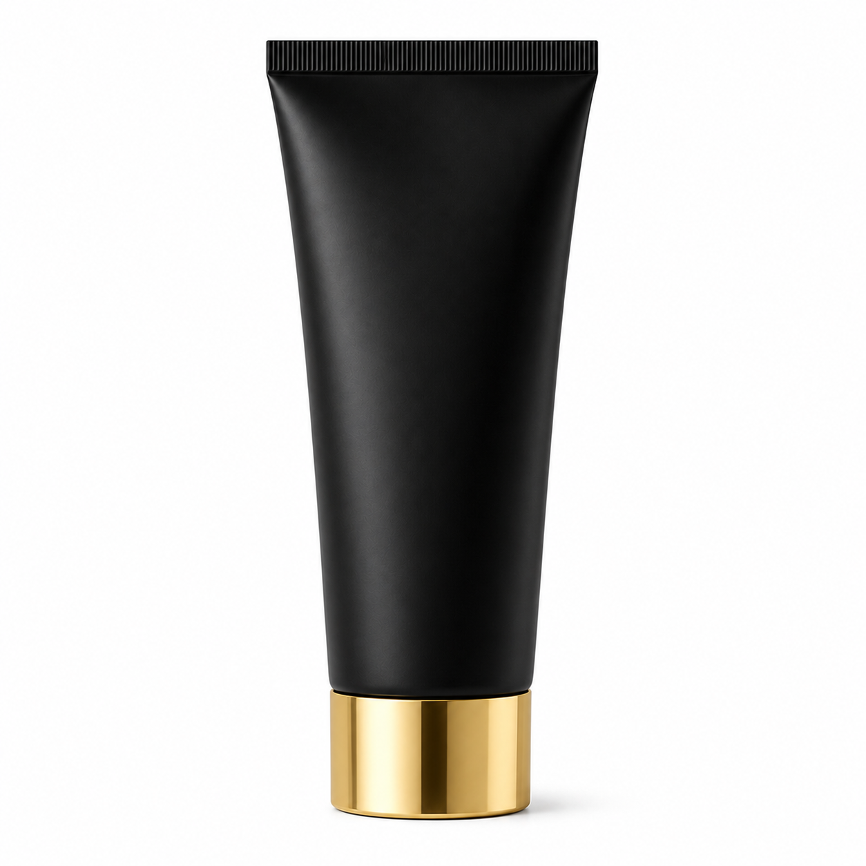 200ML Black Matte Lotion Bottle with Gold Screw Cap