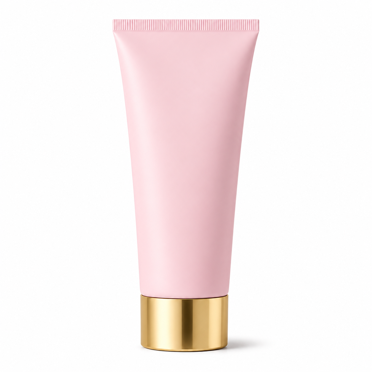 200ML Pink Matte Lotion Bottle with Gold Screw Cap