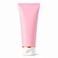200ML Pink Matte Lotion Bottle with White/Gold Flip Cap