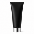 200ML Black Glossy Lotion Bottle with Silver Screw Cap